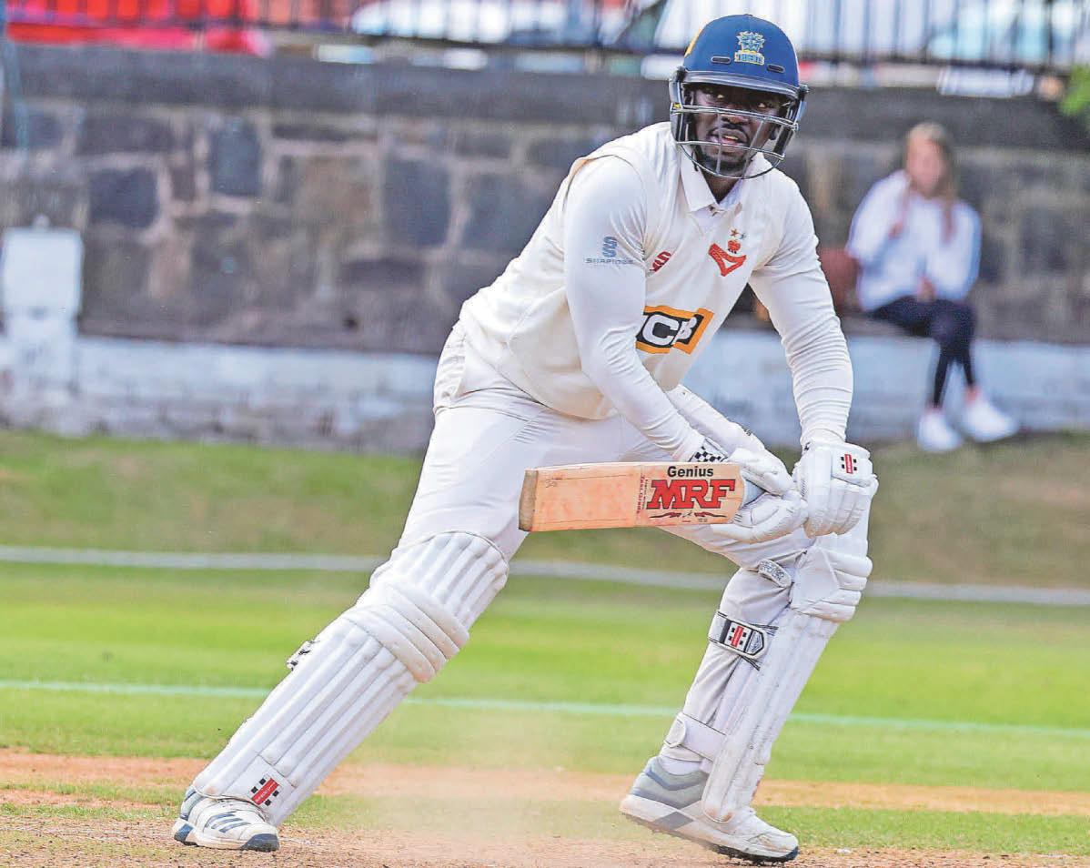 Campbell shines with bat and ball as Leek close in on the top