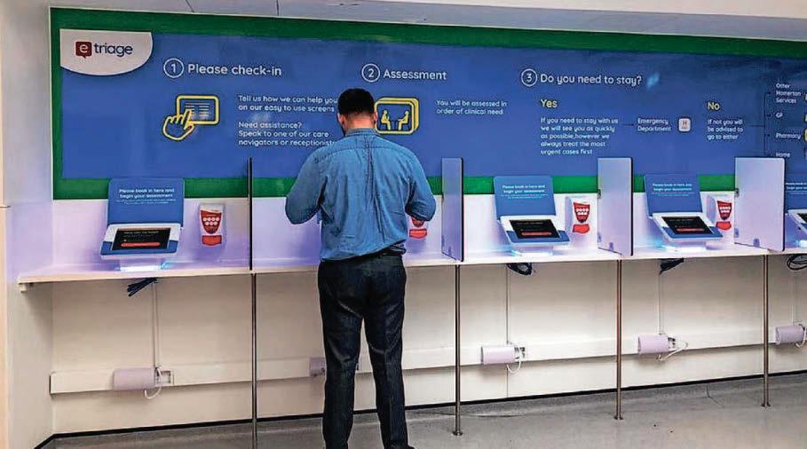 First look at eTriage system kiosks available in hospital