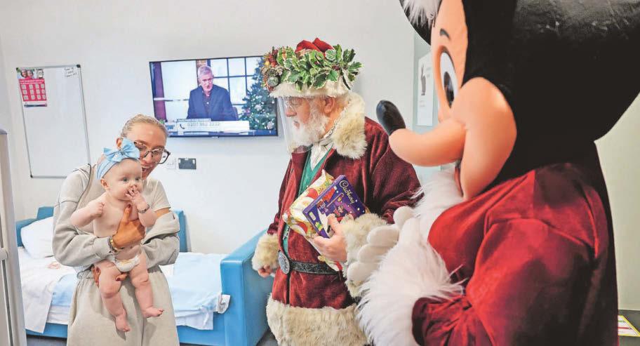 Santa and pals visit children in hospital