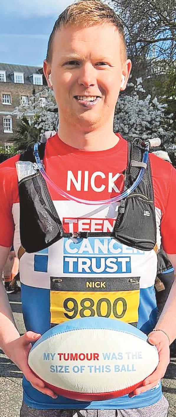 'Tumour in my chest was size of a rugby ball'