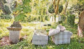 Disgust over furniture dumped on church graves