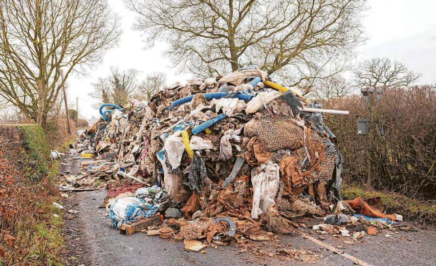 Company boss in court over massive fly-tipped pile