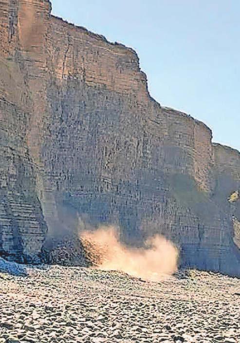 Couple's shock at beach rockfall