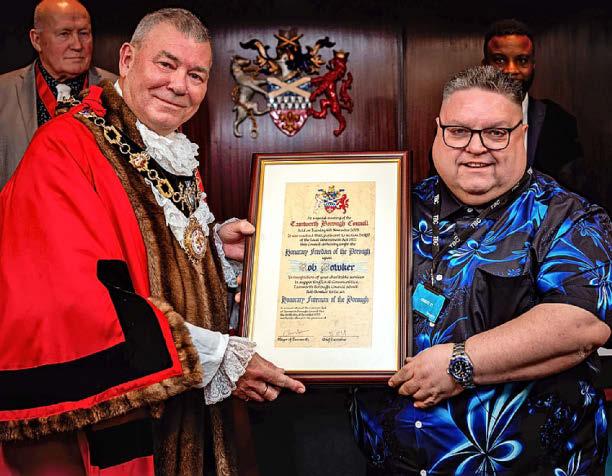 Kind Rob gets 'freedom of borough' for 'selfless' work