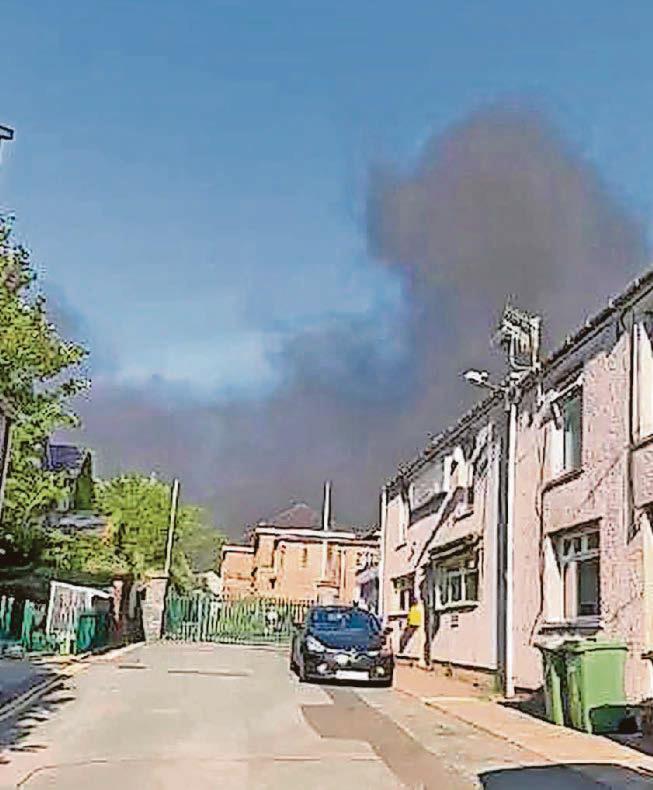 Fire 'completely destroyed' vehicles