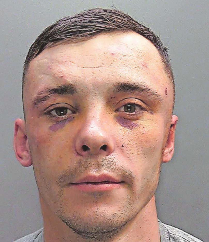Thug who beat girlfriend jailed after 6-hour rooftop stand-off