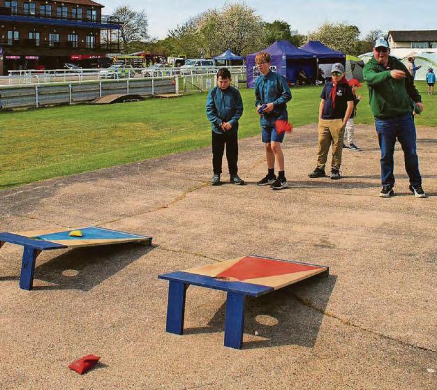 Scouts celebrating a day of friendship and fun in the sun