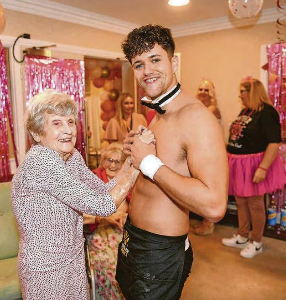 Care home residents join in three hen party celebrations