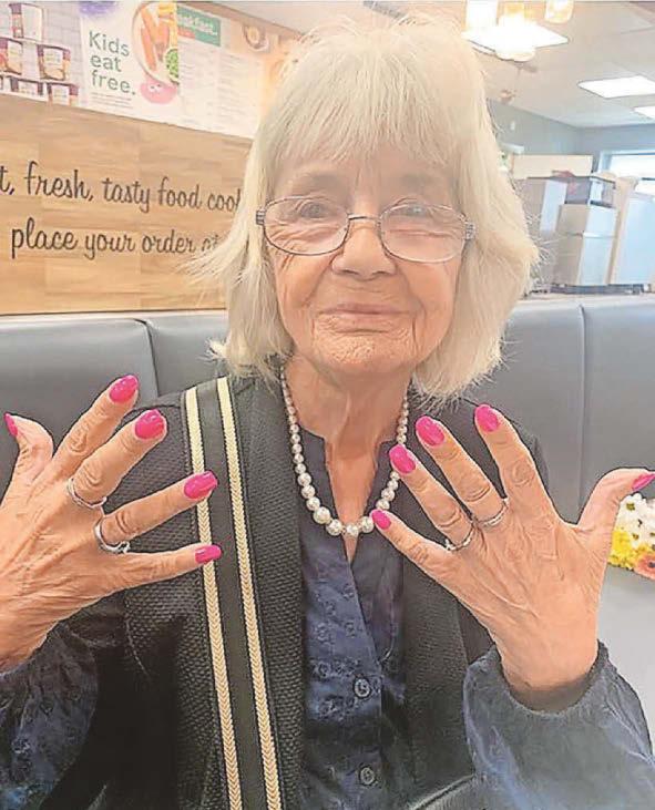 Pamper treat for care home resident Lillian