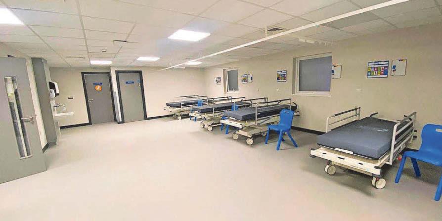 New patients' temporary discharge lounge at HRI