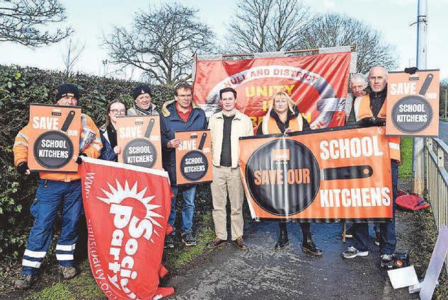 Staff protest over kitchen 'restructure'