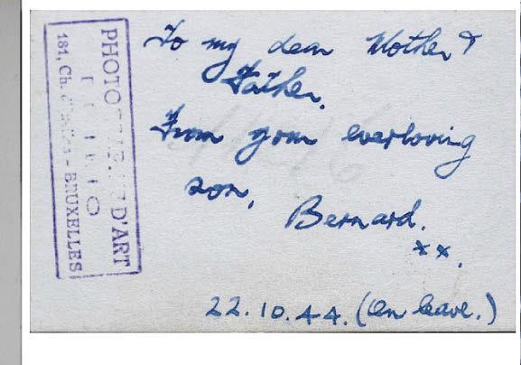 Bernard was one of first to know war in Europe was over