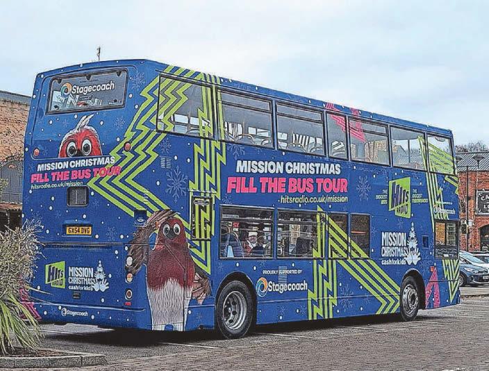 Mission to fill the bus with Christmas gifts