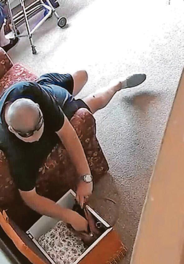 CCTV footage showed hospital driver helping himself to contents of 94-year-old's purse