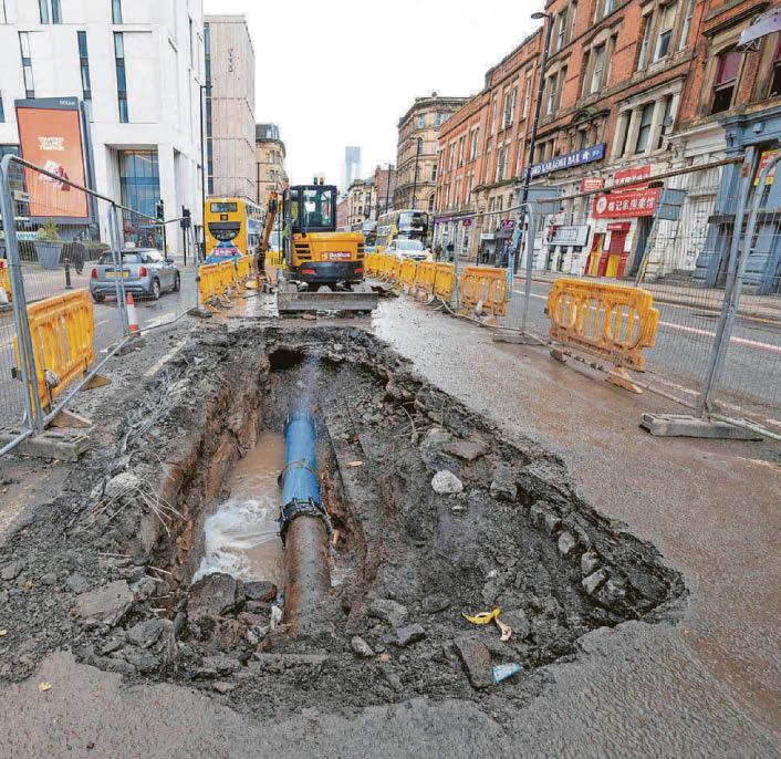 Work to repair burst water main enters third day