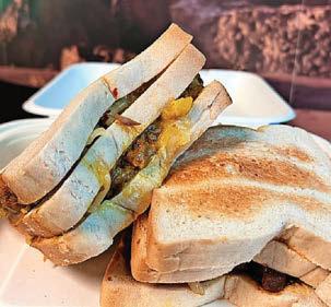 A taste of Jamaica - in a toasted sandwich