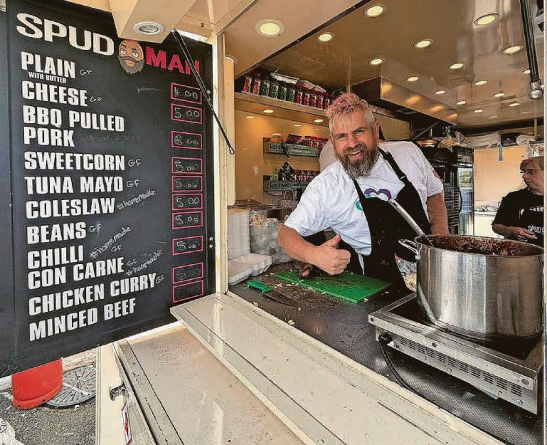 Spud Man mania gridlocks village