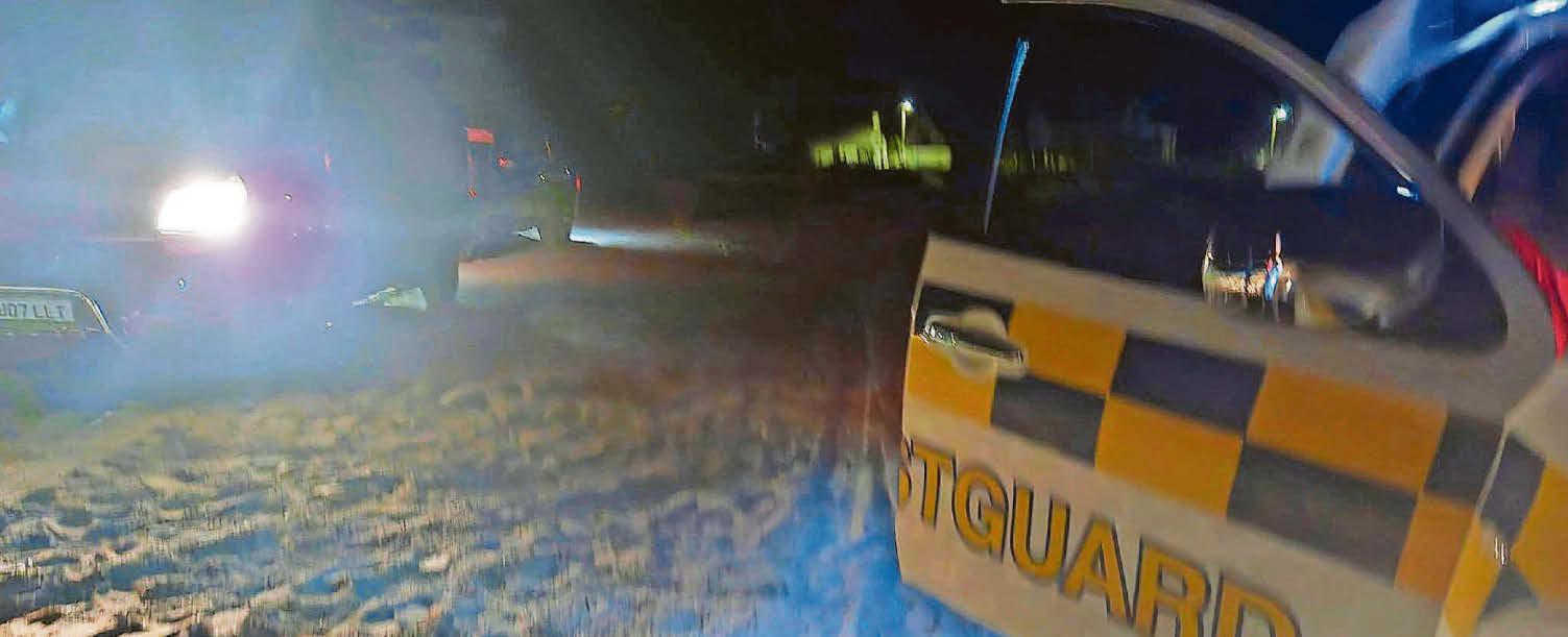 CAMPER VAN WINCHED TO SAFETY AFTER GETTING STUCK ON BEACH