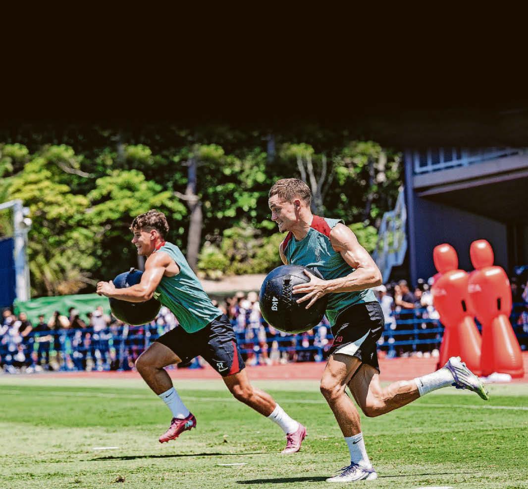 Reds players step up the intensity in Japan