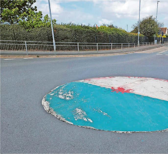 Roundabout graffiti a 'hate-related offence'