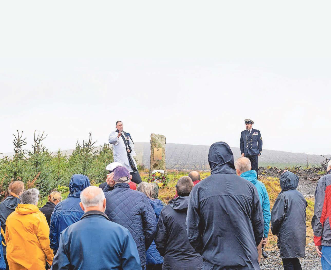 Memorial to tragic pilots killed when 'submarine killer' plunged into hill