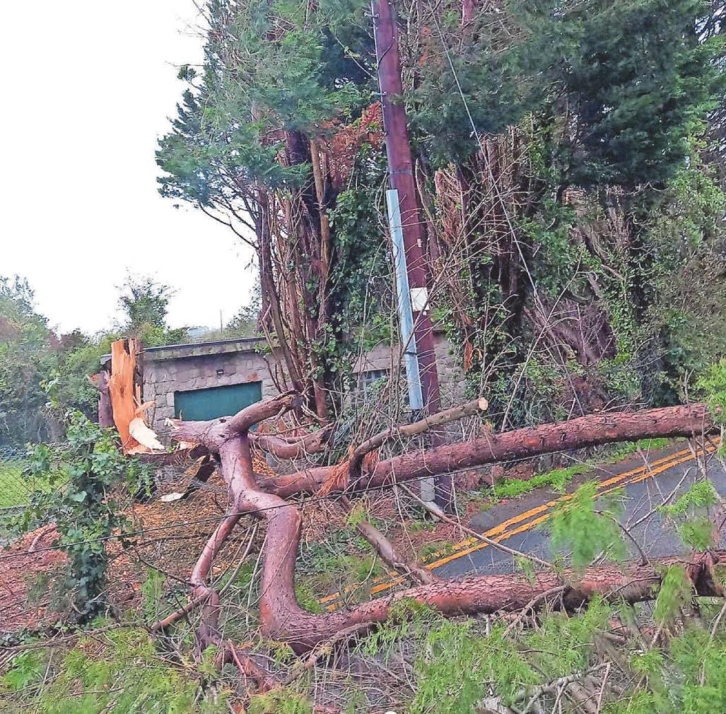 Travel chaos and power cuts as Storm Amy hit