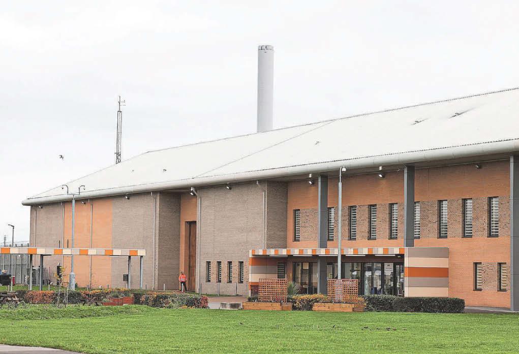 Vehicles torched in prison staff car park