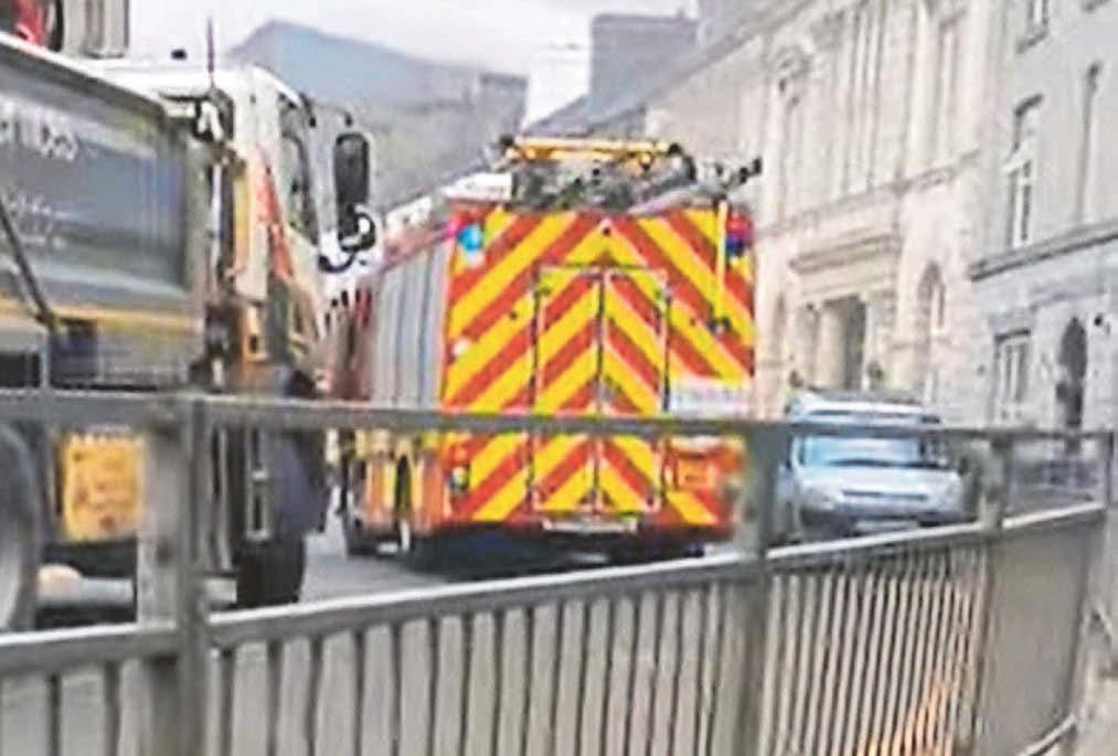 ROAD CLOSED AS FIREFIGHTERS TACKLED HOUSE BLAZE