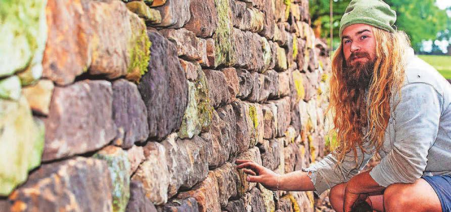 Expert's work at historic garden