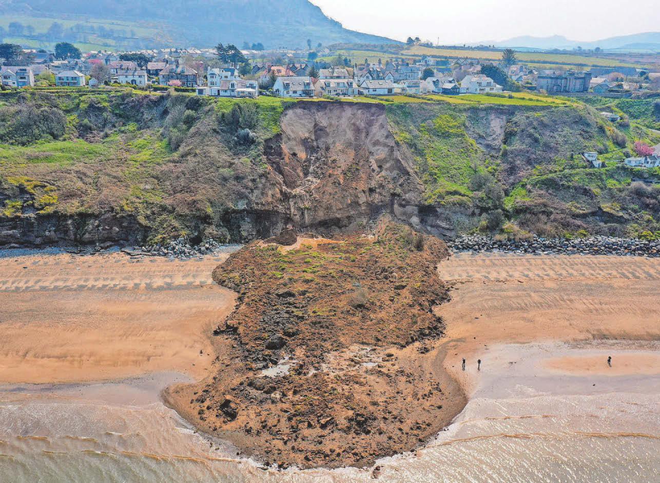 LANDSLIDE NEAR SITE OF PREVIOUS CLIFF COLLAPSE