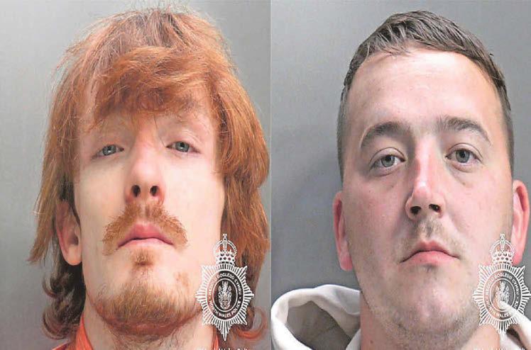 STEALING SPREE AS MEN FLED PRISON RECALL