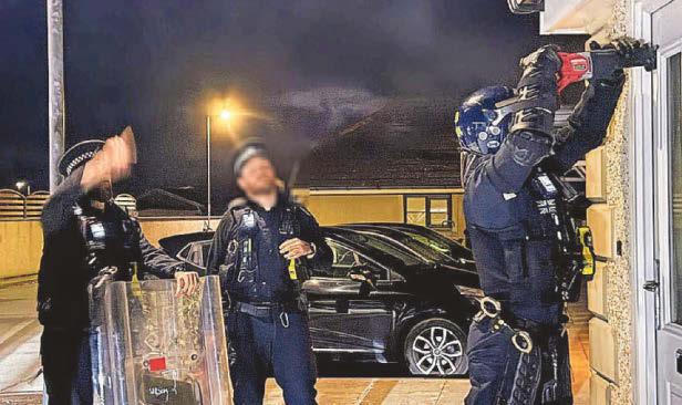 Police raid home as 'pinging phone' could lead to more arrests