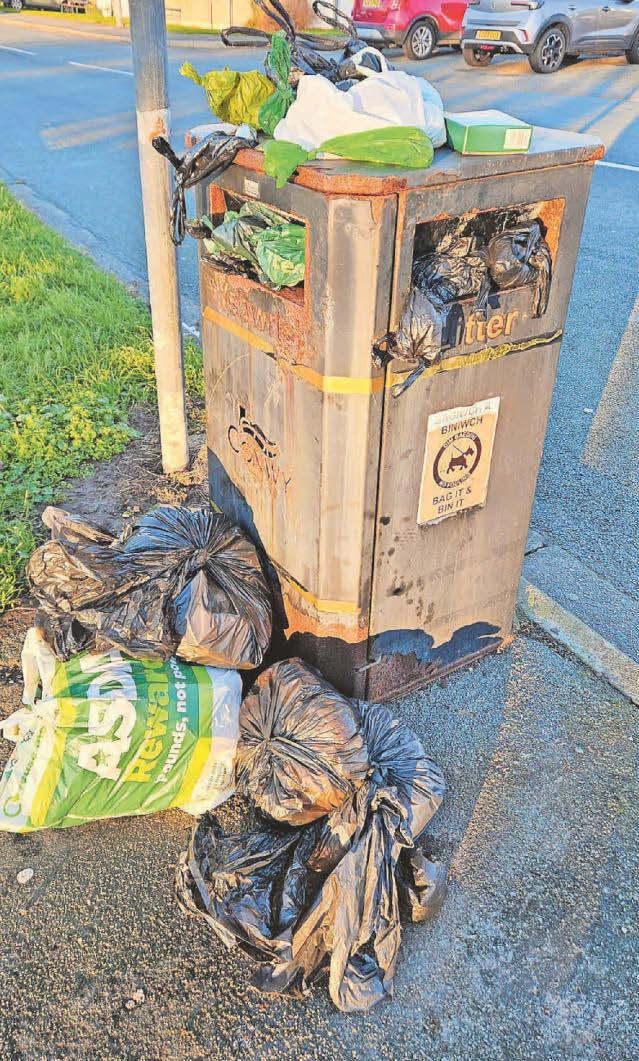 Residents kick up a stink about town's overflowing street bins