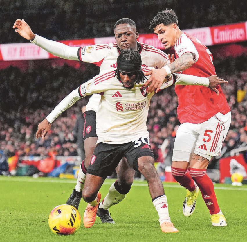 Strong Reds can't find the breakthrough at Emirates