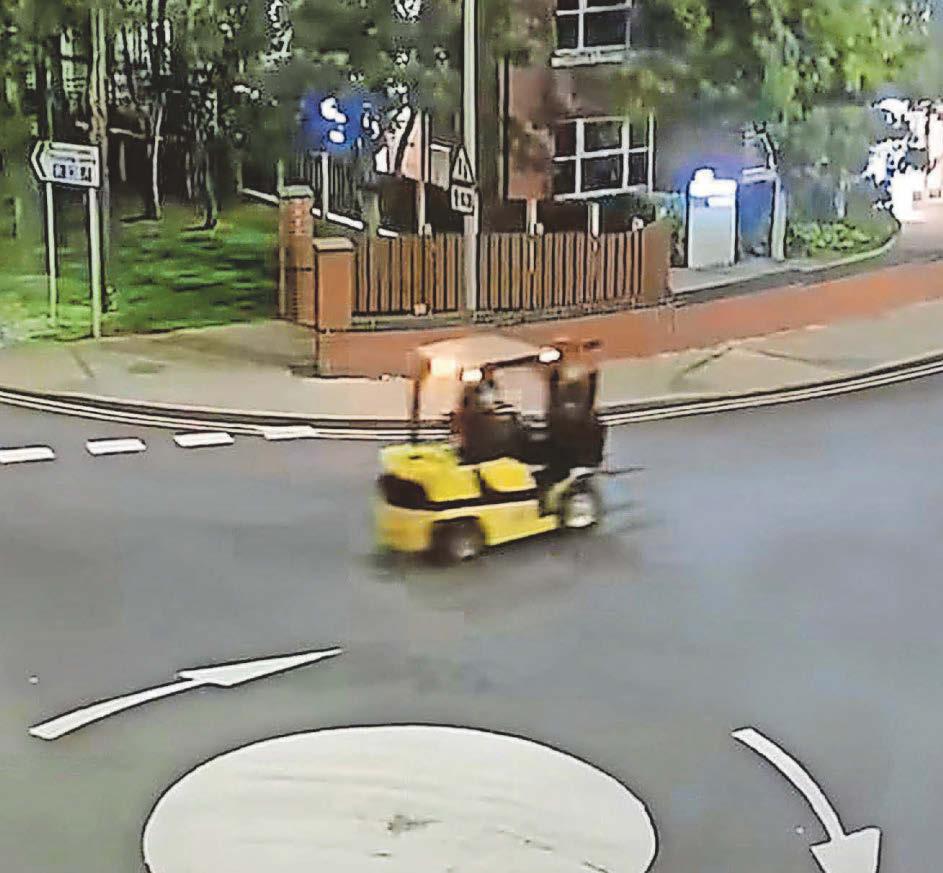 MAN'S RIDE IN A STOLEN FORKLIFT AT 2AM