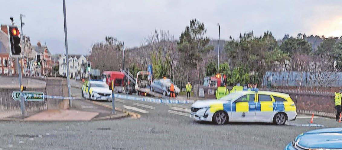 AIR AMBULANCE AT INCIDENT THAT SAW A55 SLIPROADS CLOSED