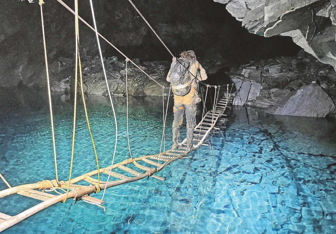 Caver rescued after zip-wire snapped in underground mine