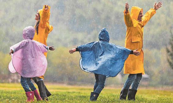 Even endless rain can't stop fun of outdoor play