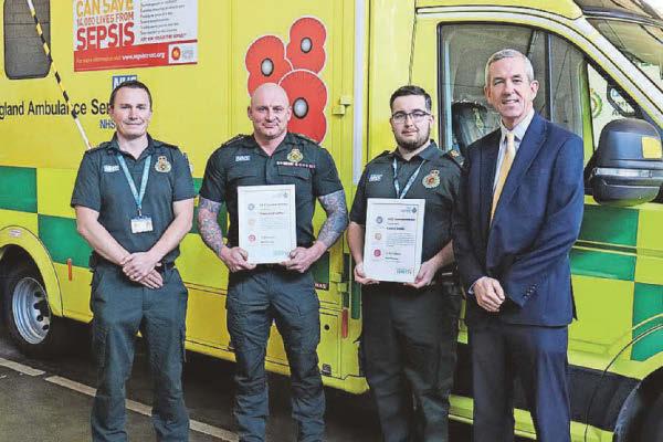 Award for paramedics who risked their lives to save a stabbing victim