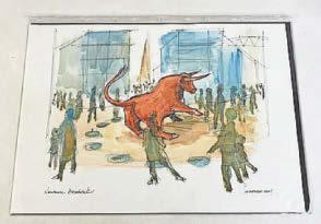 Bull statue sketches that were stashed under bed go for £3,380