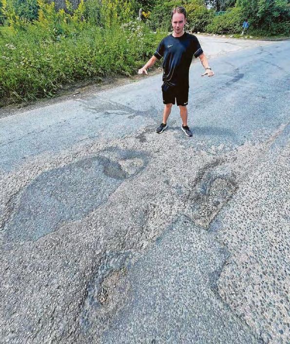 Concern is voiced over 'dangerous' pothole outside gym's entrance