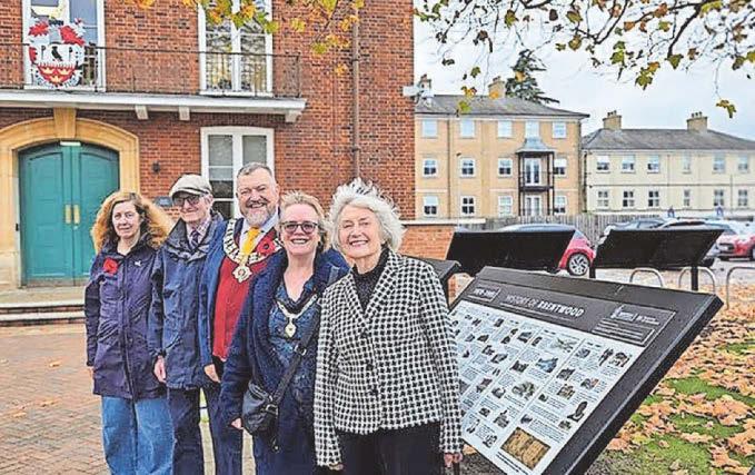 New heritage lecterns outside town hall
