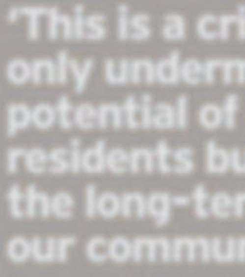 'This is a crisis that not only undermines the potential of our youngest residents but threatens the long-term wellbeing of our community'