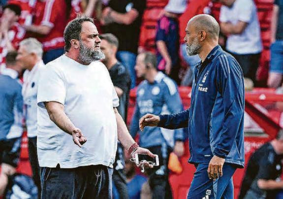 Marinakis storms pitch to berate coach after Forest let vital lead slip