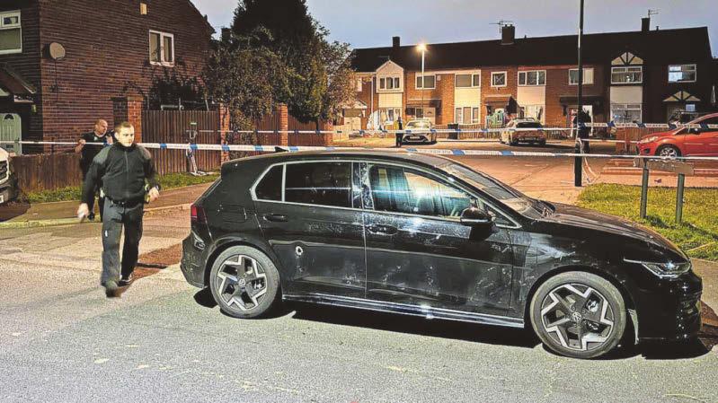 Arson attack and car hit by bullet on chaotic night