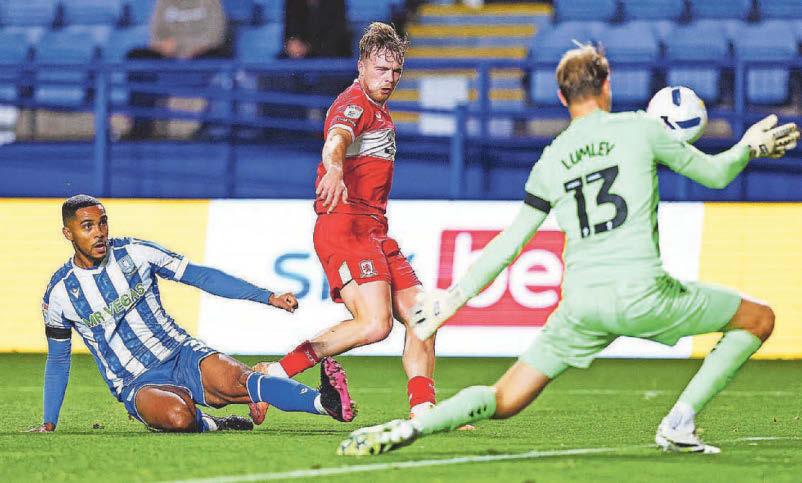 Whittaker's on target again as Boro overcome tricky Owls test