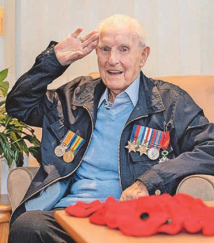 Care home 'incredibly proud' as Dennis and Dorothea honour the fallen