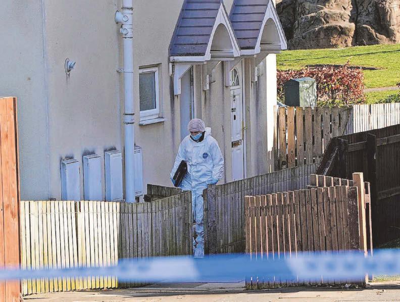 Sofa and living room door were covered in blood, court is told