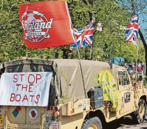 Hundreds of bikers descend on Dover for anti-immigration protest