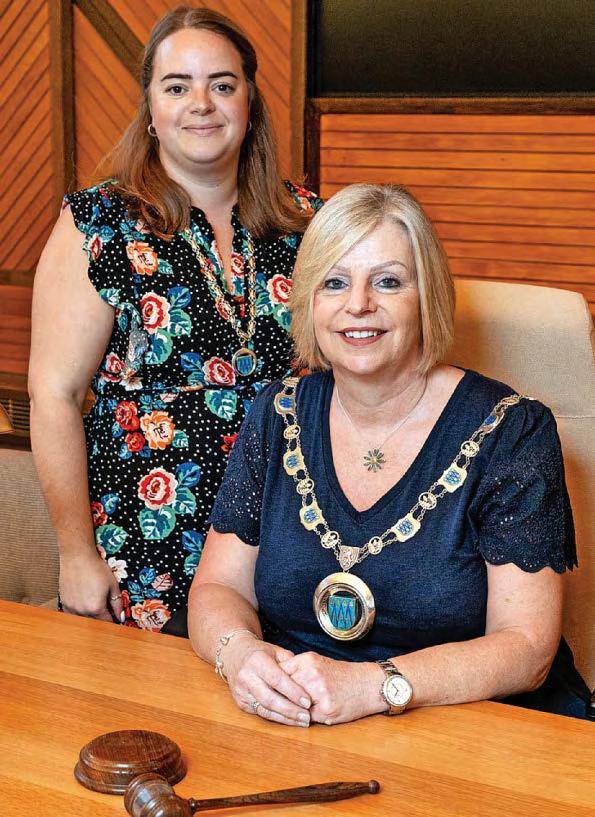 Mum Lynda is the new district council chair - and daughter her escort